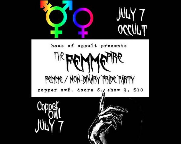 Upcoming events with Haus of Occult and Misfits of Draglesque